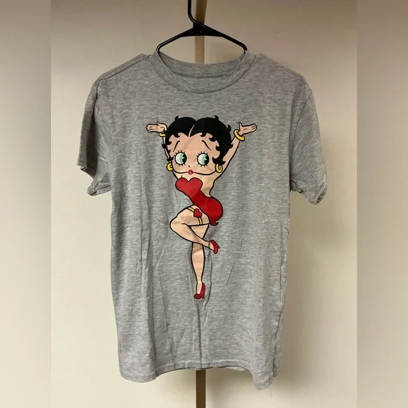 Betty Boop Gray T-Shirt - Picture 1 of 2